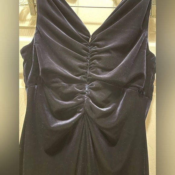 Scarlett Nite Navy Blue Embellished Formal Velvet Dress Size 10 - Picture 6 of 6